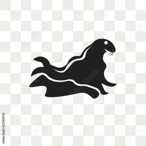 Walrus vector icon isolated on transparent background, Walrus logo design