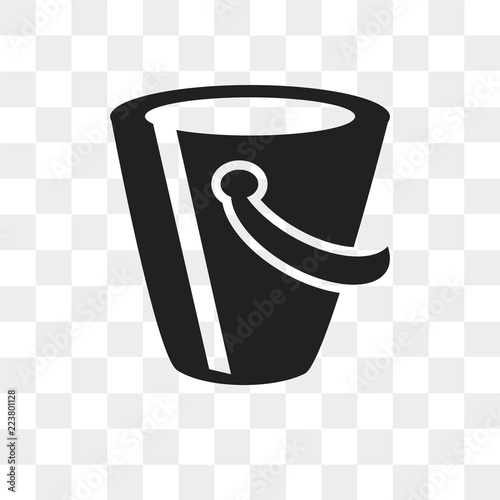 Pail vector icon isolated on transparent background, Pail logo design