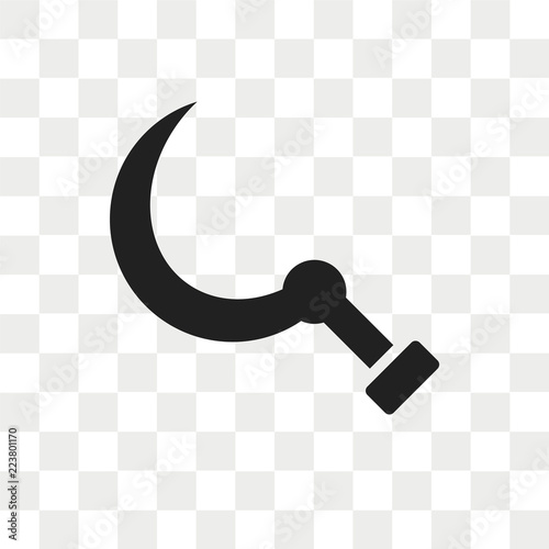 Sickle vector icon isolated on transparent background, Sickle logo design