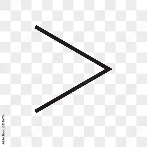 Wallpaper Mural Right arrow vector icon isolated on transparent background, Right arrow logo design Torontodigital.ca