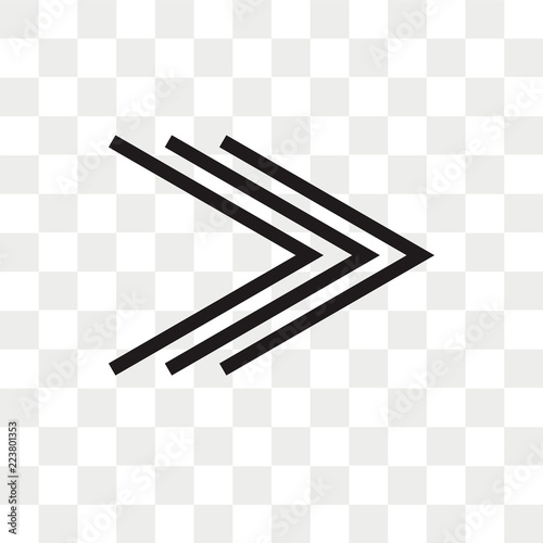 Wallpaper Mural Right arrow vector icon isolated on transparent background, Right arrow logo design Torontodigital.ca