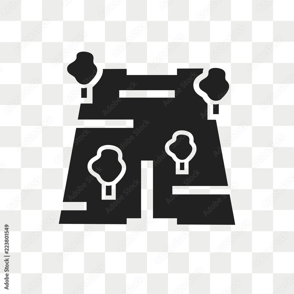 Field vector icon isolated on transparent background, Field logo design