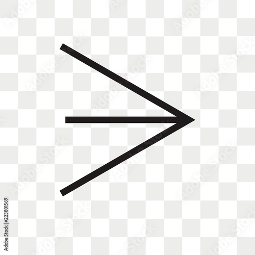 Wallpaper Mural Right arrow vector icon isolated on transparent background, Right arrow logo design Torontodigital.ca