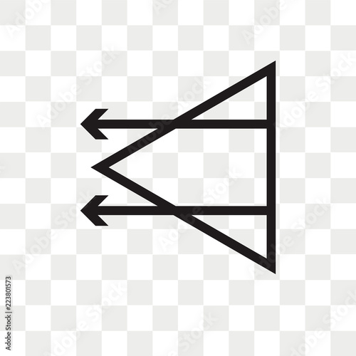 Wallpaper Mural Left arrow vector icon isolated on transparent background, Left arrow logo design Torontodigital.ca