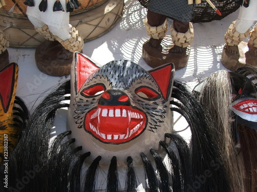 Mascara de artesanías de indígenas yaquis