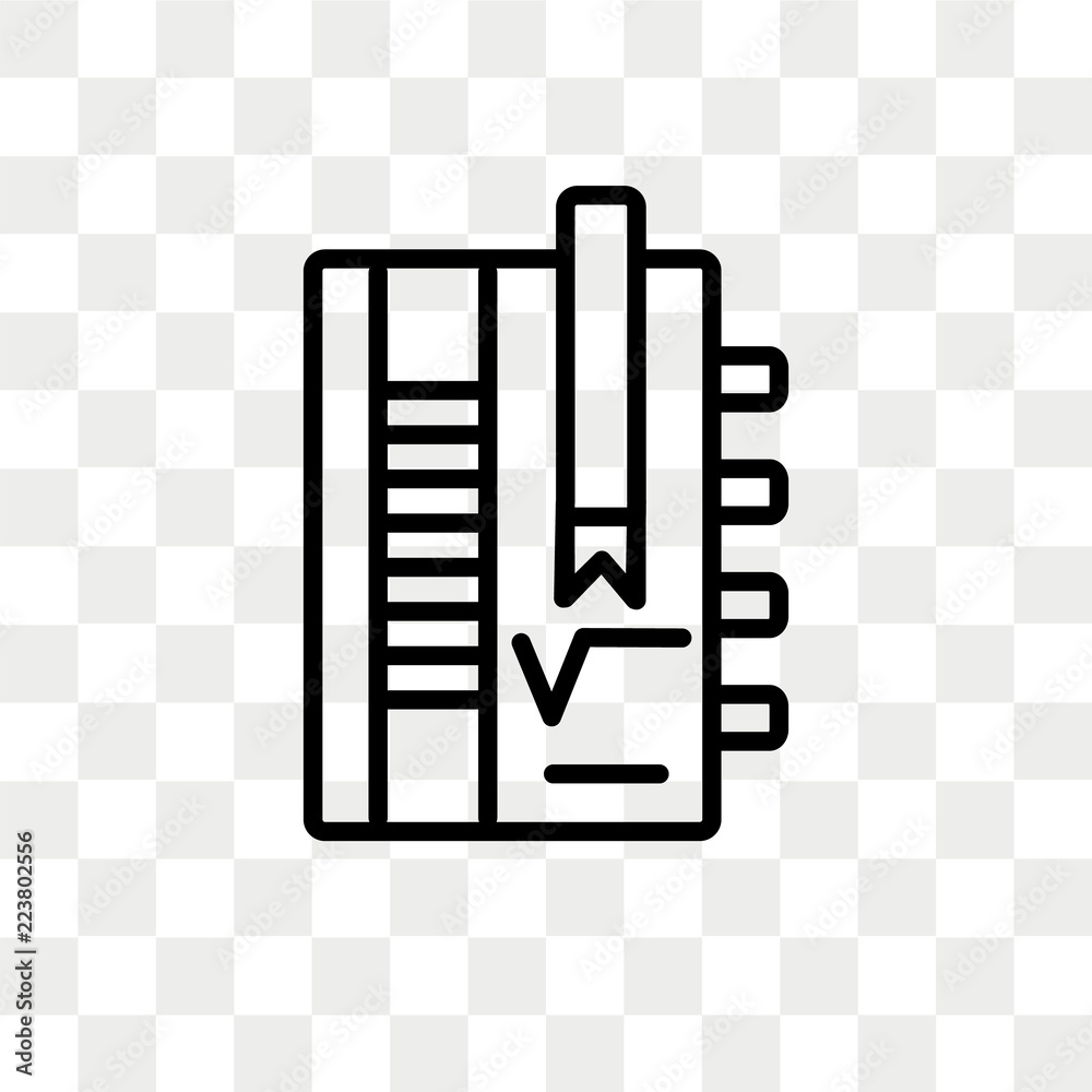 Math book vector icon isolated on transparent background, Math book logo design