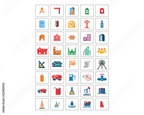 variation mixed law image vector icon logo symbol set