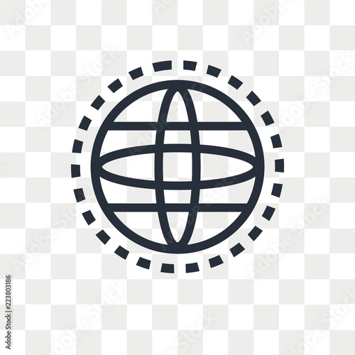 Globe vector icon isolated on transparent background, Globe logo design