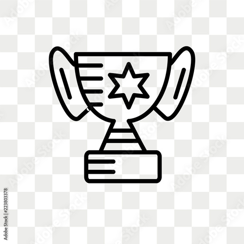 Award vector icon isolated on transparent background, Award logo design