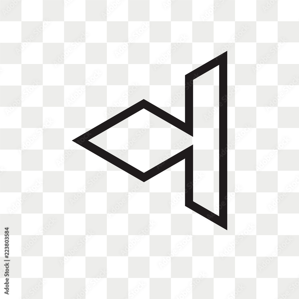 Left arrow vector icon isolated on transparent background, Left arrow logo design Left arrow vector icon isolated on transparent background, Left arrow logo design
