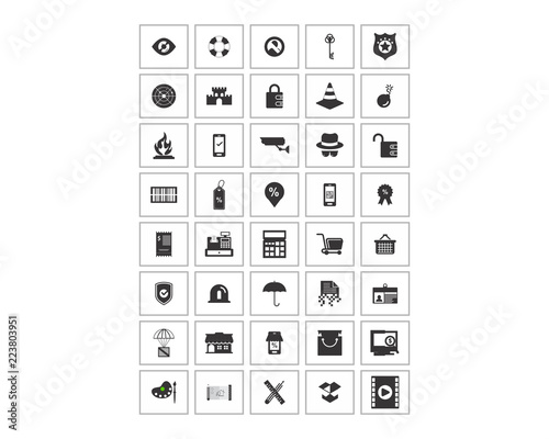 variation mixed minimalist design image vector icon logo symbol set