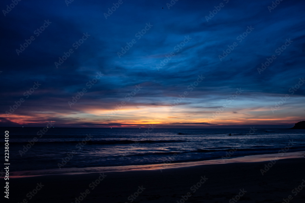 After the Sun Sets Behind the Horizon at Karon Beach.