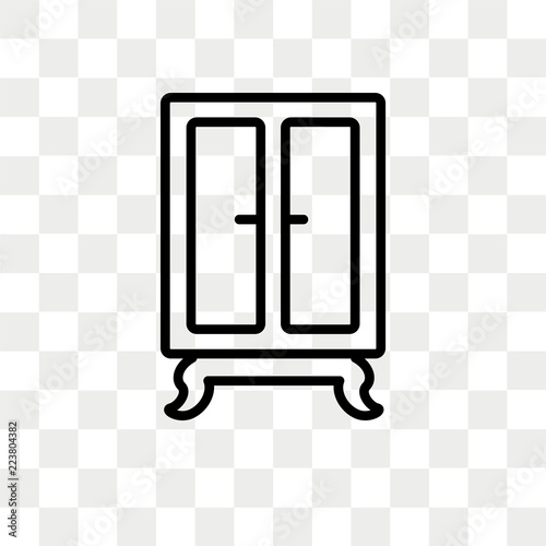 Wardrobe vector icon isolated on transparent background, Wardrobe logo design
