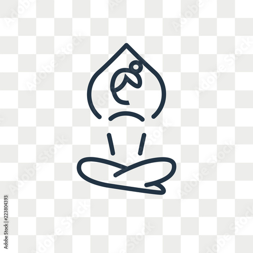 Meditation vector icon isolated on transparent background, Meditation logo design