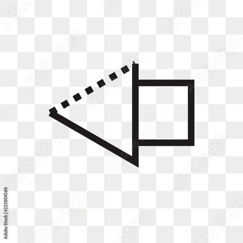 Wallpaper Mural Left arrow vector icon isolated on transparent background, Left arrow logo design Torontodigital.ca