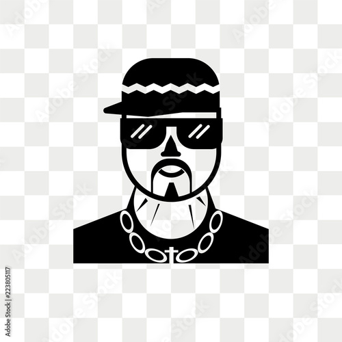 Rapper vector icon isolated on transparent background, Rapper logo design