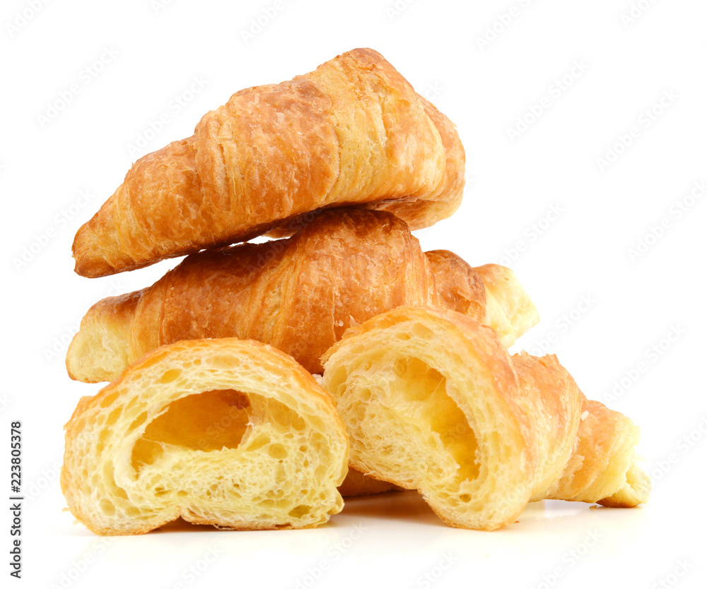 Fresh and tasty croissant over white background Fresh and tasty croissant over white background