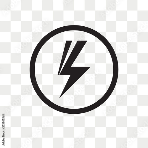Shock vector icon isolated on transparent background, Shock logo design