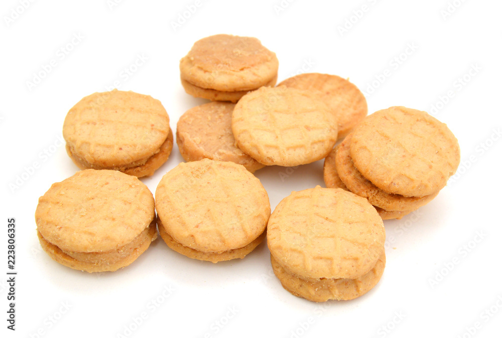 Stack of peanut butter crackers Stack of peanut butter crackers