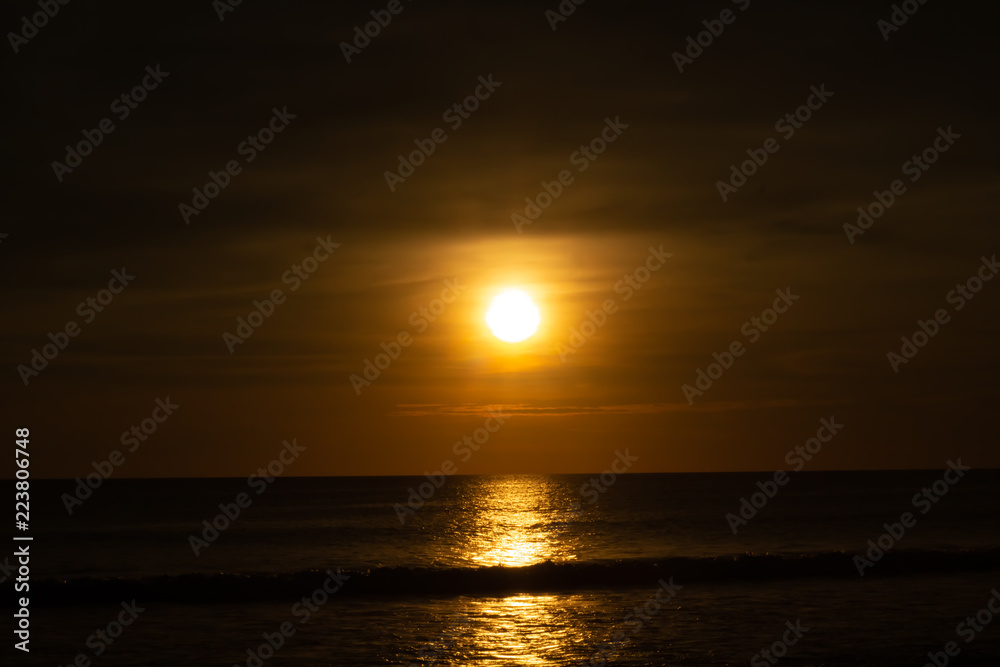 Deep and Rich ORange Sunset at Karon Beach