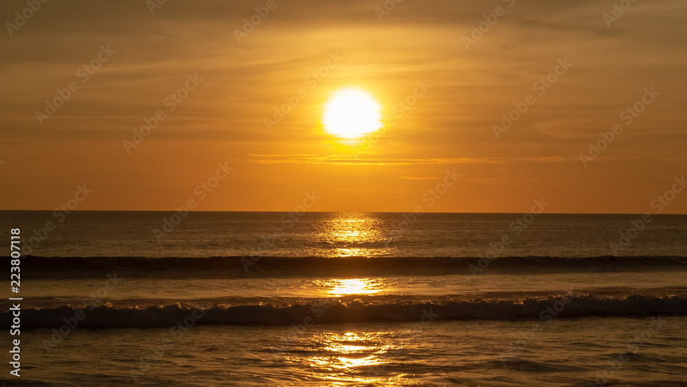 Deep and Rich ORange Sunset at Karon Beach