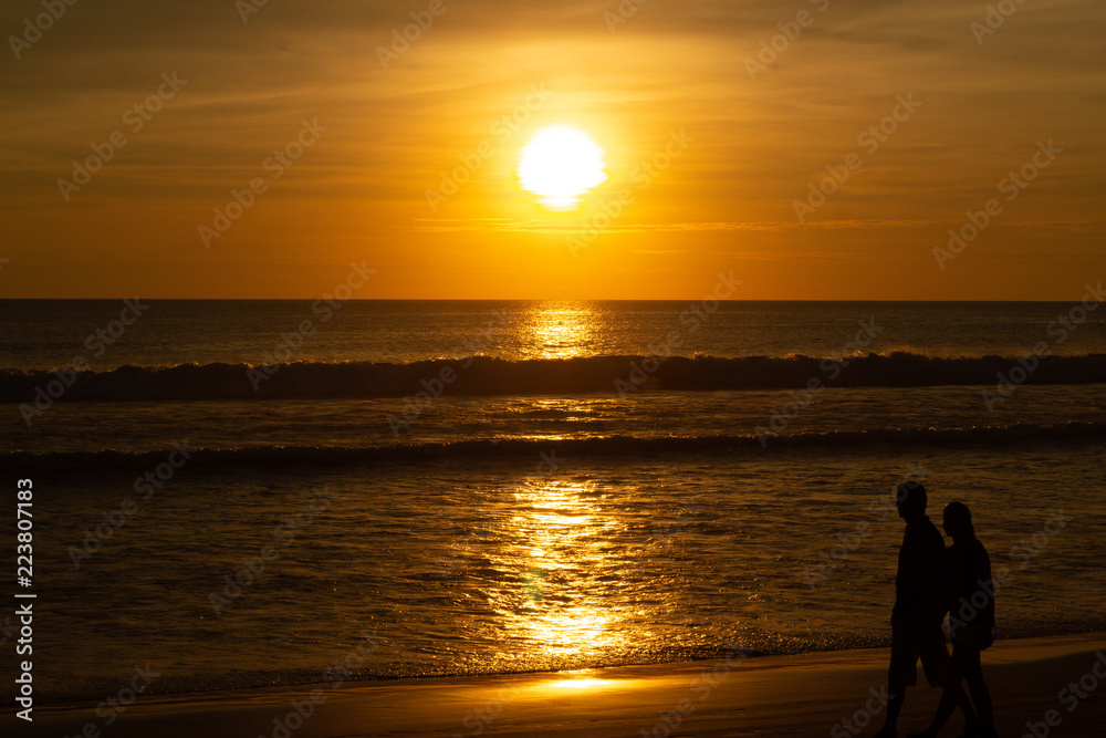 Deep and Rich ORange Sunset at Karon Beach