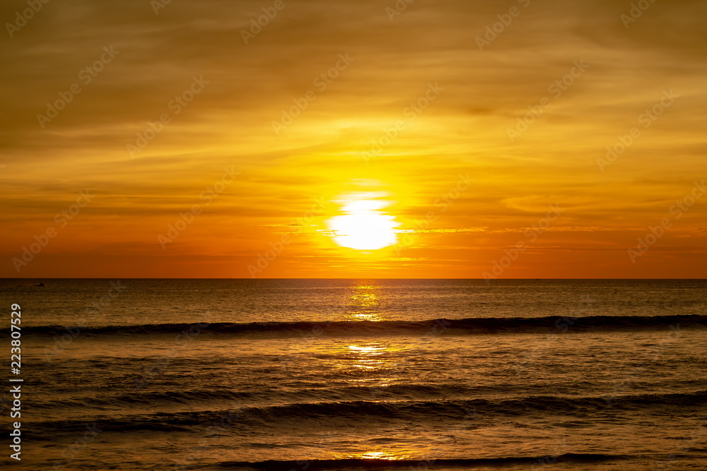 Deep and Rich ORange Sunset at Karon Beach