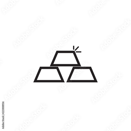 Golden bars vector icon