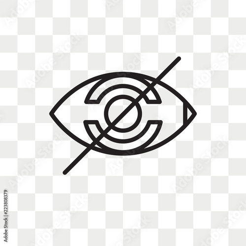 Blind vector icon isolated on transparent background, Blind logo design