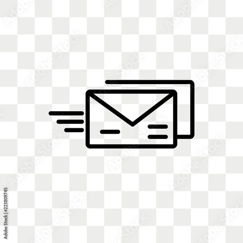 Email Evelope vector icon isolated on transparent background, Email Evelope logo design