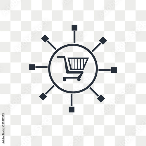 ecommerce solutions vector icon isolated on transparent background, ecommerce solutions logo design