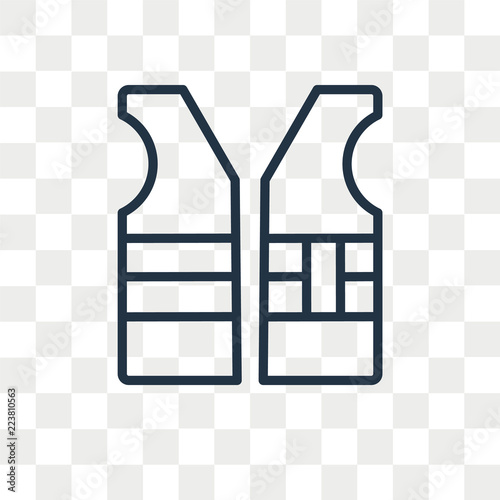 Life vest vector icon isolated on transparent background, Life vest logo design