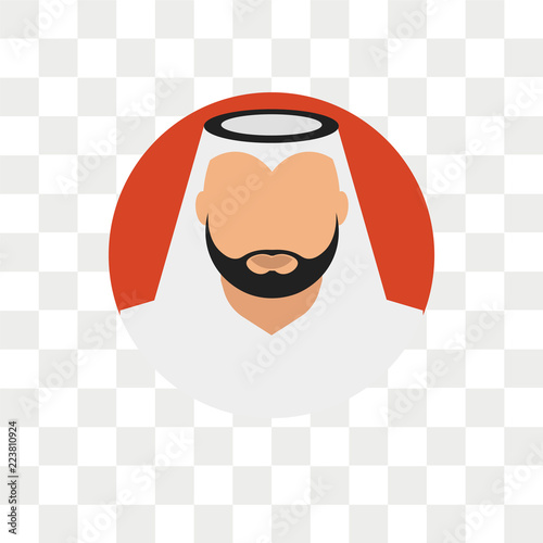 Arab vector icon isolated on transparent background, Arab logo design