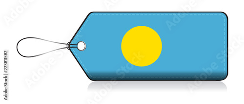 Palaun emoji flag, Label of  Product made in Palau