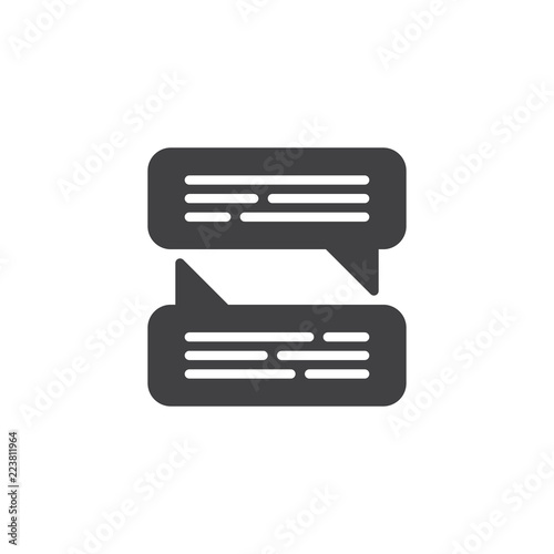 Speech bubbles messages vector icon. filled flat sign for mobile concept and web design. Discussion chat simple solid icon. Symbol, logo illustration. Pixel perfect vector graphics © alekseyvanin