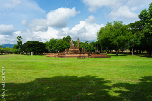 Buddha in Sukhothai Province Thailand. Wat in Sukhothai Historical Park is a historic site.