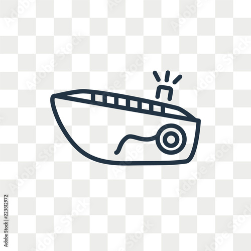 Ship vector icon isolated on transparent background, Ship logo design