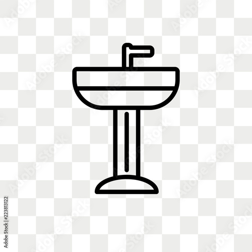 Sink vector icon isolated on transparent background, Sink logo design