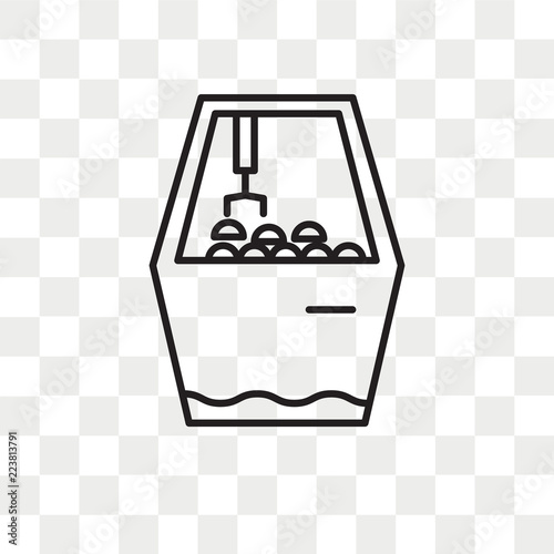 Toy machine vector icon isolated on transparent background, Toy machine logo design