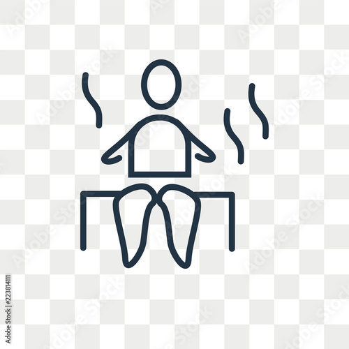 Sauna vector icon isolated on transparent background, Sauna logo design