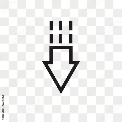 Wallpaper Mural Down arrow vector icon isolated on transparent background, Down arrow logo design Torontodigital.ca