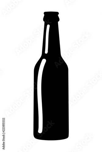 beer bottle icon. vector illustration