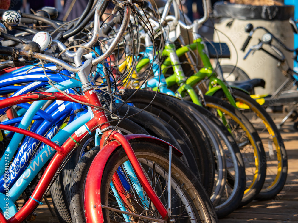 Obraz premium rainbow bicycles 2