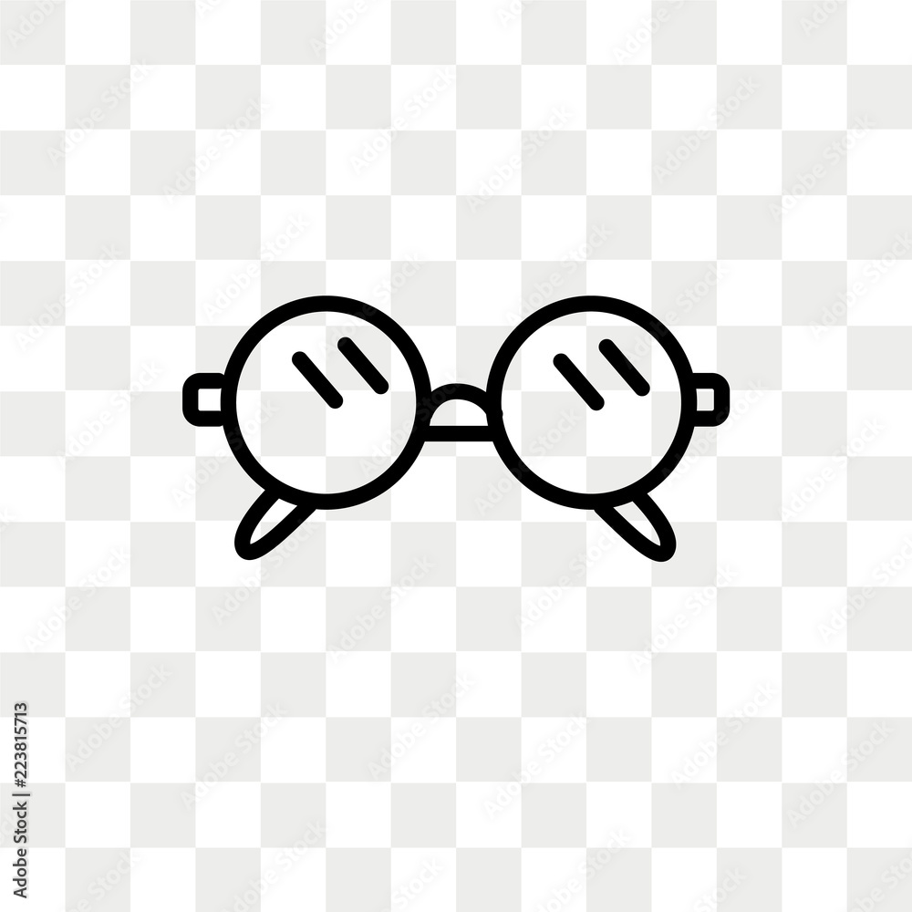 Eye glasses vector icon isolated on transparent background, Eye glasses  logo design Stock Vector | Adobe Stock