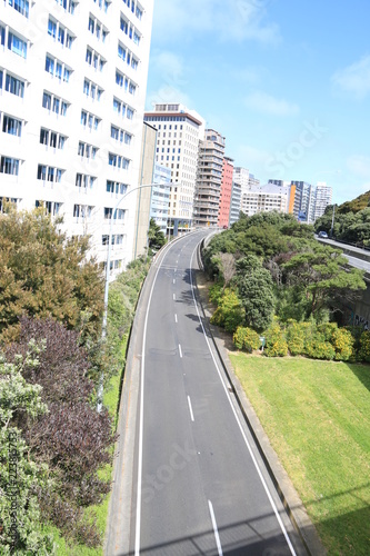 Road with buildings