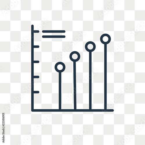 graph vector icon isolated on transparent background, graph logo design