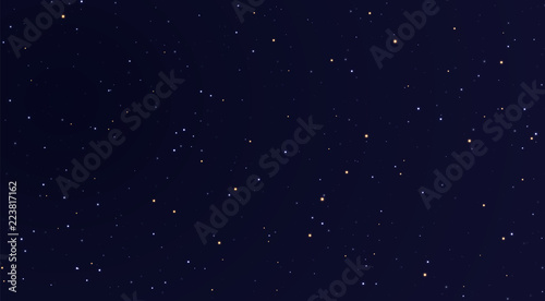Space stars background. Light night sky vector.