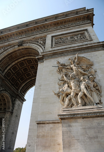 French Triumphal arch with the sculpture called Le Depart de 179 photo