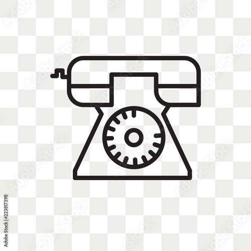 Telephone vector icon isolated on transparent background, Telephone logo design