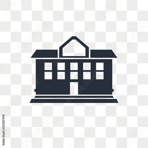 Mansion vector icon isolated on transparent background, Mansion logo design